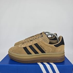 New adidas Gazelle Bold Cardboard Black Gum Women's Shoes Size 9